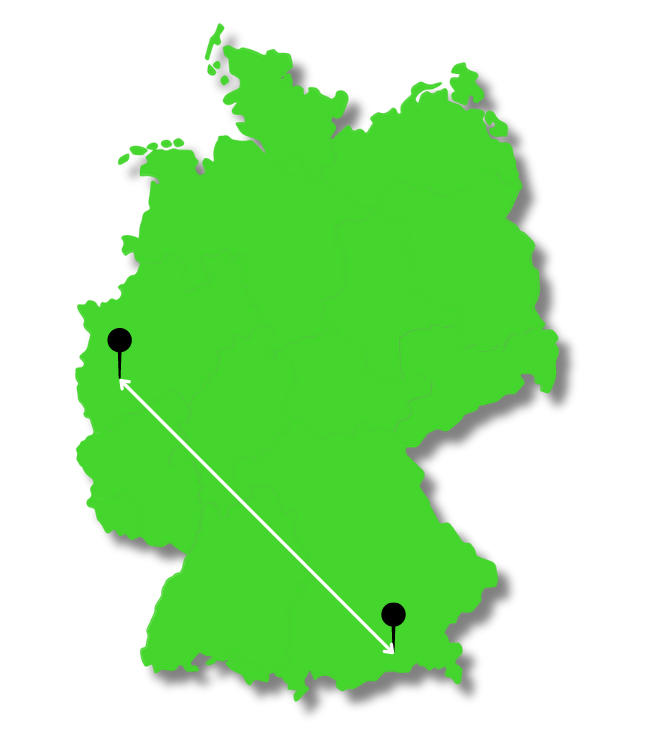 Standorte der Rechenzentren in Deutschland